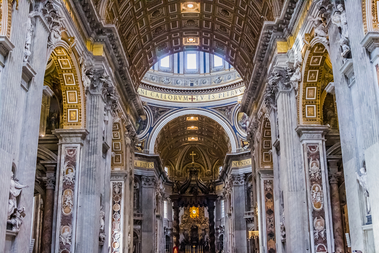 The interior of St. Peter’s Basilica