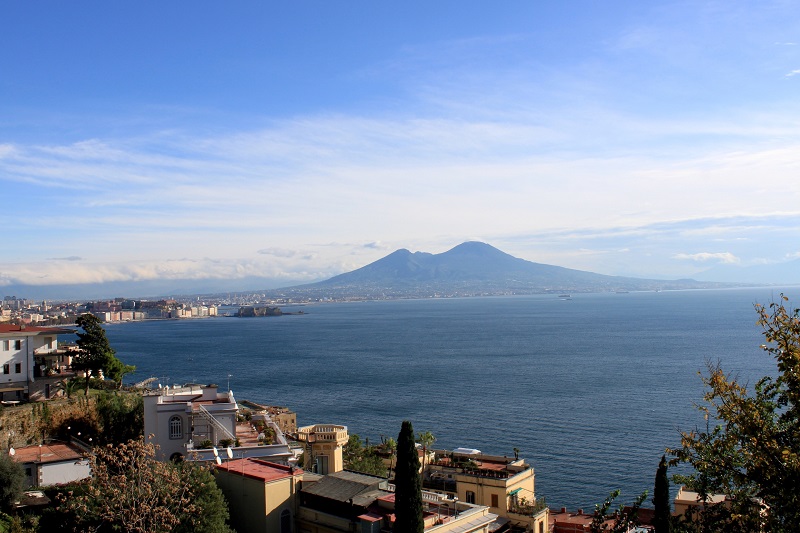 Gulf of Naples and Vesuvius in the background